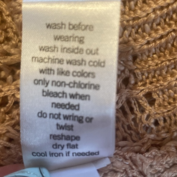 Mudd Tan Brown Button Up Open Knit Style Long Cardigan NWT - Picture 11 of 11